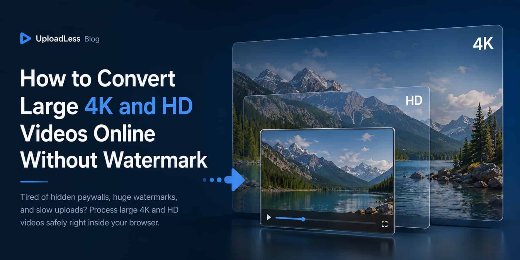 How to Convert Large 4K and HD Videos Online Without Watermark